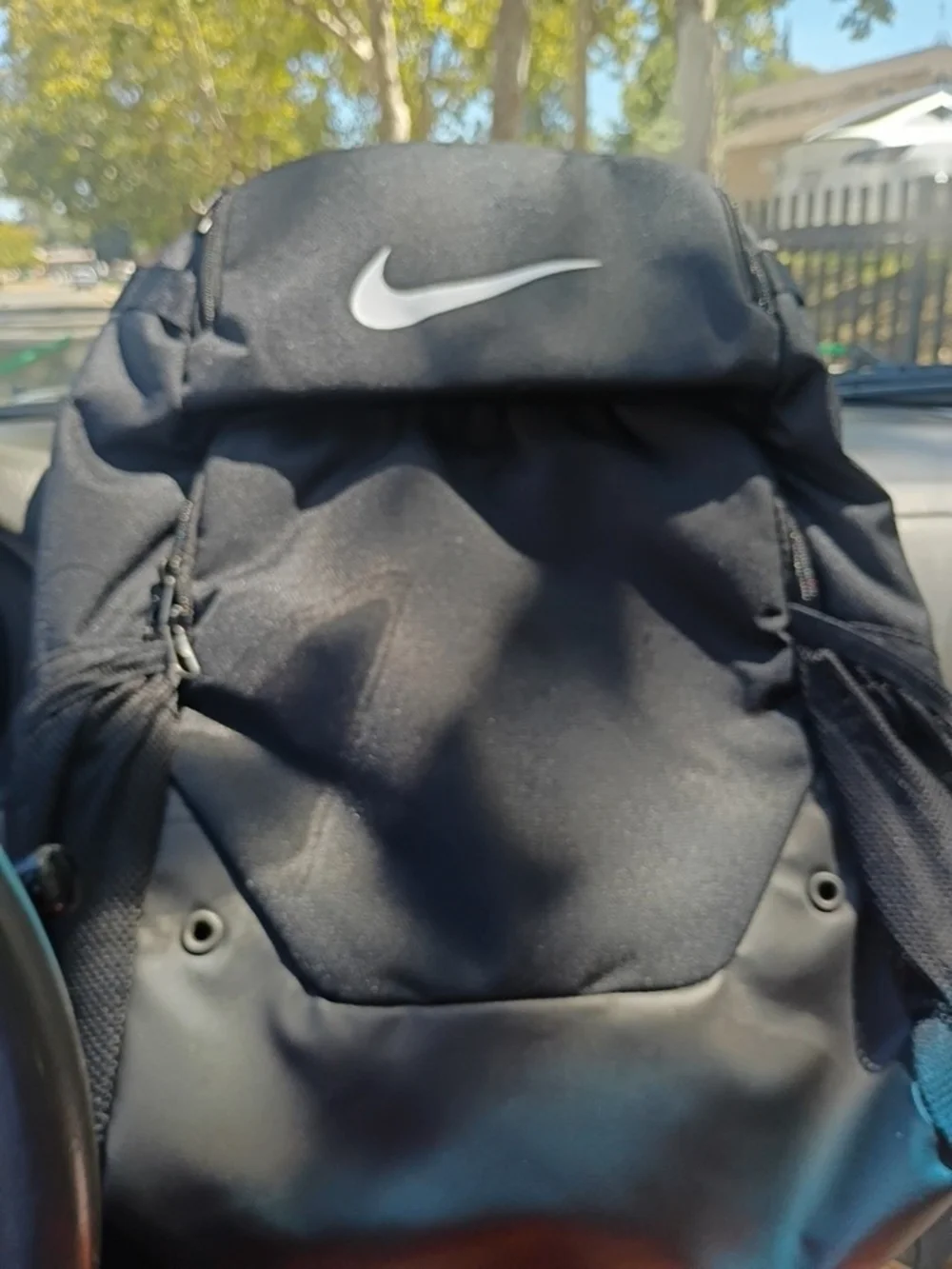 Nike Black Backpack with White Swoosh